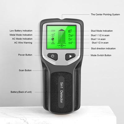 Jeffergarden - HW430 5 in 1 Studdetektor Wandscanner Digital Handheld Professional Multifunktion Image