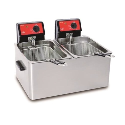 frifri ECO 6+6 Tischfritteuse 2x 3200W 3,2kW 2x 230V 6-8kg Pommes Fritteuse Image