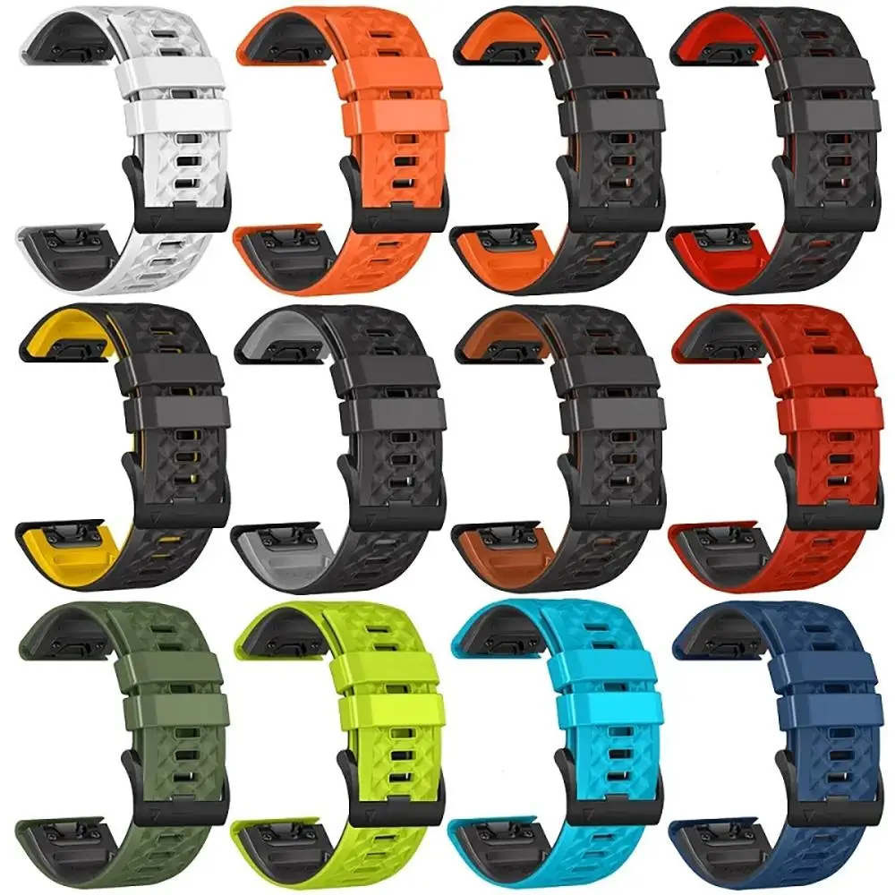 26 22mm Armband Für Garmin Fenix 8 7X7 Pro 6X6 5X5 Plus Für Garmin Approach S70 S62 QuickFit Silikon Armband Armband Image