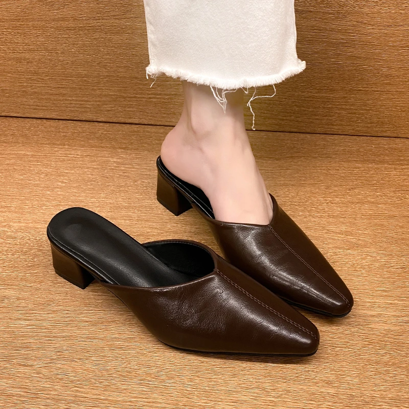 Sexy Damen-Hausschuhe mit Absatz, Designer-Pantoletten, Schuhe, 2025, Trend, Sommer, Fad, Flip-Flops, Walking, gemütliche Slides, Kleid, Alias de Mujer