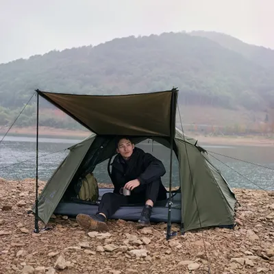 MOBI GARDEN Ultralight Camping Hiking Tent Black Coating Portable 3 Season Waterproof for Outdoor Travel Backpacking 2-4 Person