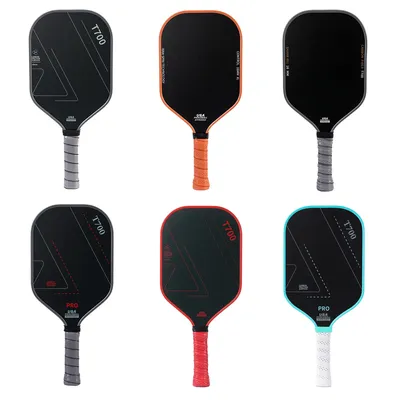 Professionelles T700 Carbonfaser-Pickleball-Paddel-Set, USAPA-zugelassene, sandgestrahlte Oberfläche, länglicher Griff, Pro-Spin-Paddel mit Tasche Image