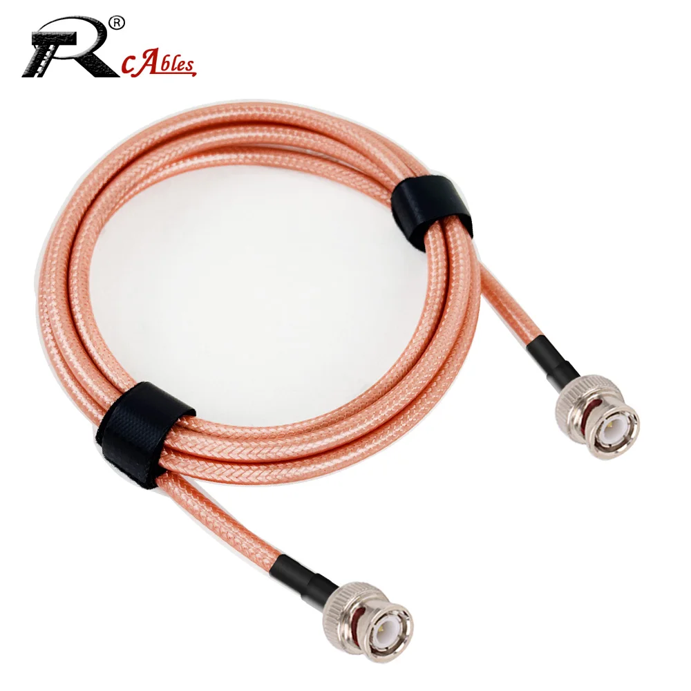 HF-Koaxial-RG400-Kabel, BNC-Stecker auf BNC-Stecker, gerade, 90 Grad, geringer Verlust, 50–3 50 Ohm, HF-Koaxialkabel-Überbrückungsadapter Image