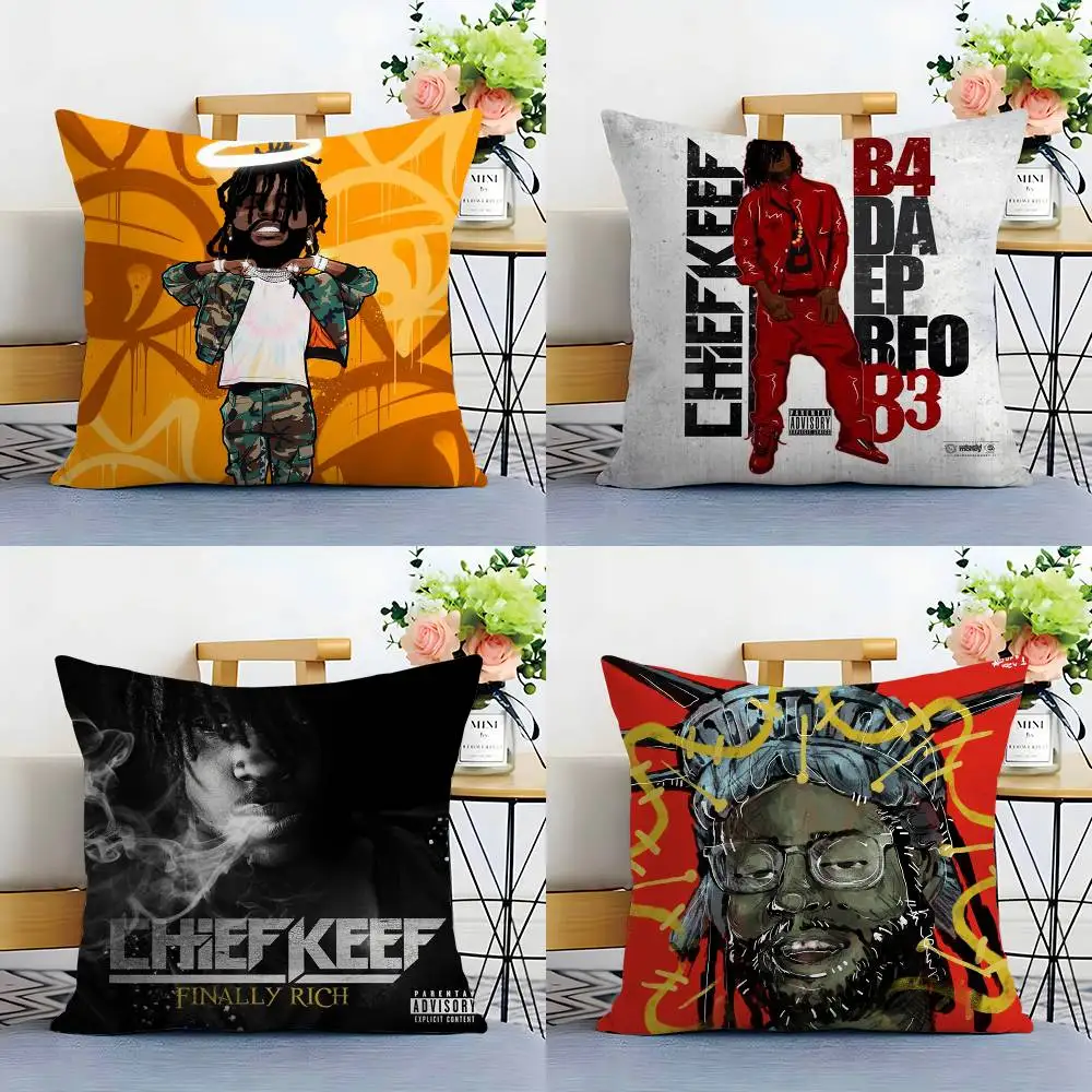 Rapper C-Chief K-Keef Kissenbezug Sofa Wohnzimmer Schlafzimmer Doppelseitiger Druck Quadratisches Kissen Nickerchen Zeit Kissenbezug Image
