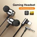 Cuffie da gioco cablate con chip digitale Tipo C Cuffie intrauricolari per bassi pesanti HIFI da 3,5 mm per Samsung Galaxy iPhone 16 iPad Huawei Xiaomi