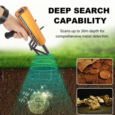 AKS Metal Detector Metal Pinpointer 30m Depth 1200m Range 6 Antenna Accurate Finding Gold Detector Gold Detector Metal Finder