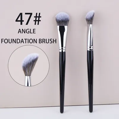 Angle Foundation Makeup Brush 47# Professional Face Foundation Buffing Brush Vegan Makeup Brus Makeup Brush for Sensitive Skin