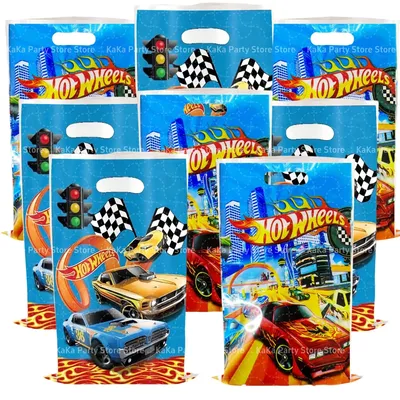 Hot Wheels Birthday Favor Bags Hot Wheels Decoration Birthday Gift Bag Candy Bag Packaging Baby Shower Hot Wheels Party Favours