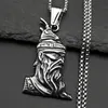 Nordische Mythologie Odin Halskette für Frauen Männer Edelstahl Hip Hop Gold Farbe Medaille Anhänger Halsketten Amulett Schmuck Geschenk