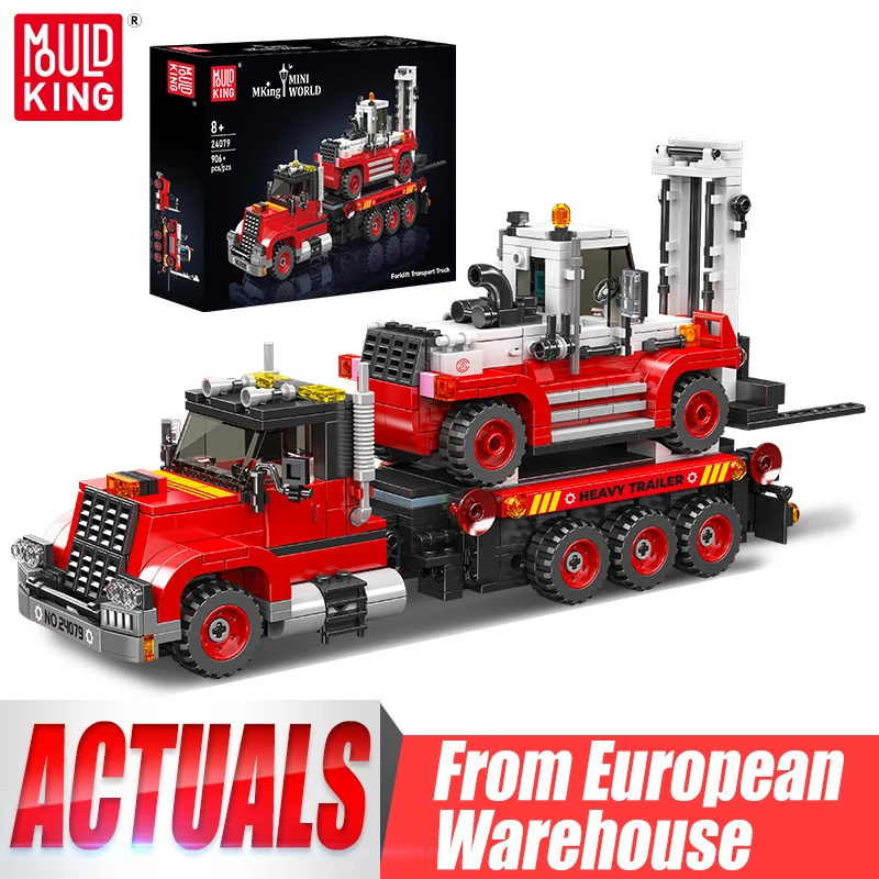 Mould King 24079 Technisches Auto, Spielzeug, der Gabelstapler, Transportwagen, Baustein, Montage, Automodell, Ziegel, Kinder, Weihnachtsgeschenk Image