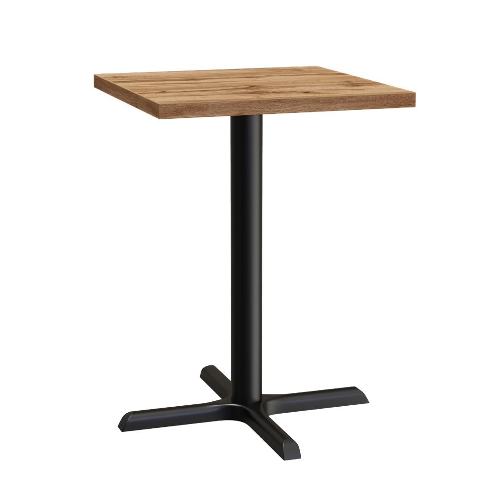 BIG Möbel GmbH Bistrotisch 70x70 cm | Eiche Rom Natur | Gusseisengestell mit Kreuzfuß Image