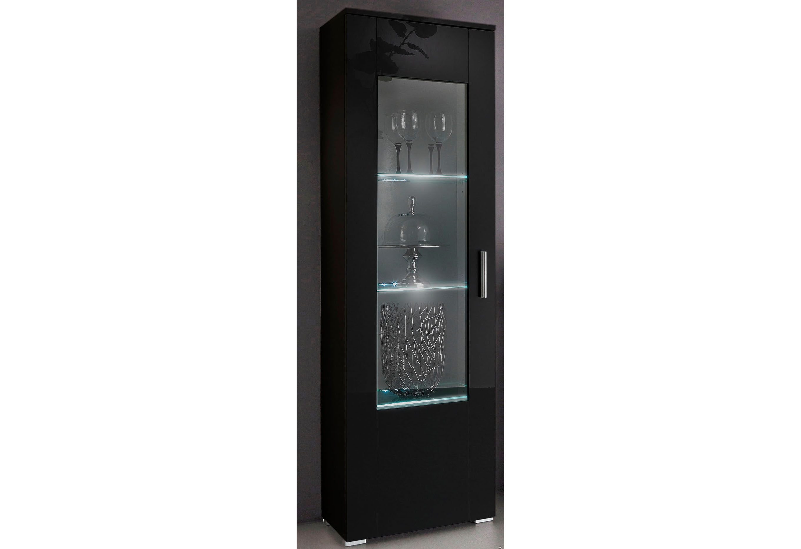 Vitrine HÖLTKEMEYER "Flame", schwarz, B:45 H:161 T:32, Schränke, Höhe 161 cm Image