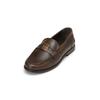 Loafer MARC O'POLO "aus Rindleder in Vintage-Optik", Damen, Gr. 41, vintage schwarz braun, Obermaterial: 100% Leder (Rind), Schuhe