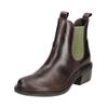Stiefelette FLY LONDON "Fly London Stiefelette Leder/Textil", Damen, Gr. 38, braun (dunkelbraun), Leder, Textil, casual, Schuhe