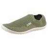 Barfußschuh LEGUANO "SCIO", Damen, Gr. 45, grün (khaki), Textil, meliert, sportlich, Schuhe, Slipper, Bequemschuh mit speziell entwickelter Laufsohle