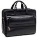 Franklin Covey Black Elston Leather Double Compartment Laptop Case by McKlein