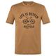 super.natural - Better Bike Tee - Merinoshirt Gr 52 - L braun/beige
