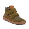 Barfußschuh FRODDO "BAREFOOT TEX AUTUMN", Kinder, Gr. 30, grün (khakifarben), Veloursleder, Textil, modisch, Schuhe, Klettschuh, Winterstiefel mit TEX-Membrane