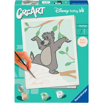 Malen nach Zahlen RAVENSBURGER "CreArt, Hello Baby, Baloo", bunt, Malvorlagen, KinderB:18cm H:24cm, für Erwachsene; Made in Europe, B:18cm H:24cm Image