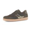 Plateausneaker GABOR, Damen, Gr. 42, grün (oliv), Veloursleder, Glattleder, unifarben, sportlich, Schuhe, Freizeitschuh, Halbschuh, Schnürschuh mit gepolstertem Schaftrand