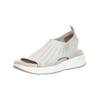 Schaftsandalette CAPRICE "Caprice Sandalen Textil", Damen, Gr. 37, grau (hellgrau), Textil, casual, Schuhe