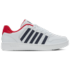 Sneaker K-SWISS "COURT PALISADES", Gr. 47, weiß, peacoat, mars rot, Leder, sportlich, Schuhe