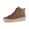 Sneakerboots GABOR, Damen, Gr. 37, braun (rehbraun), Ziegenveloursleder, unifarben, sportlich, Schuhe, Plateau, Stiefelette, Schnürboots mit Best Fitting Funktion