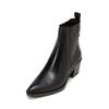 Chelseaboots MARC O'POLO "mit Innenzipper", Damen, Gr. 37, schwarz, Obermaterial: 100% Leder (Rind), Schuhe