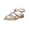 Riemchensandale NERO GIARDINI "Nero Giardini Sandalen Leder", Damen, Gr. 38, gold, Leder, casual, Schuhe