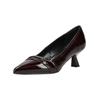 Pumps NERO GIARDINI "Nero Giardini Pumps Leder", Damen, Gr. 38, rot (bordeaux), Leder, casual, Schuhe