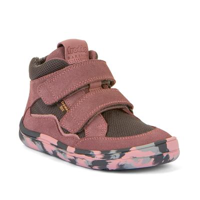 Barfußschuh FRODDO "BAREFOOT TEX FUN AUTUMN", Kinder, Gr. 33, rosa (rose, grau), Veloursleder, Textil, sportlich, Schuhe, Boots, Sneaker, Trekkingschuh mit TEX-Membrane Image
