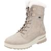 Winterboots REMONTE, Damen, Gr. 45, beige (creme), Leder, Lederimitat, sportlich, Schuhe, Keilabsatz, Plateau, Winterboots mit wasserabweisender TEX-Membran