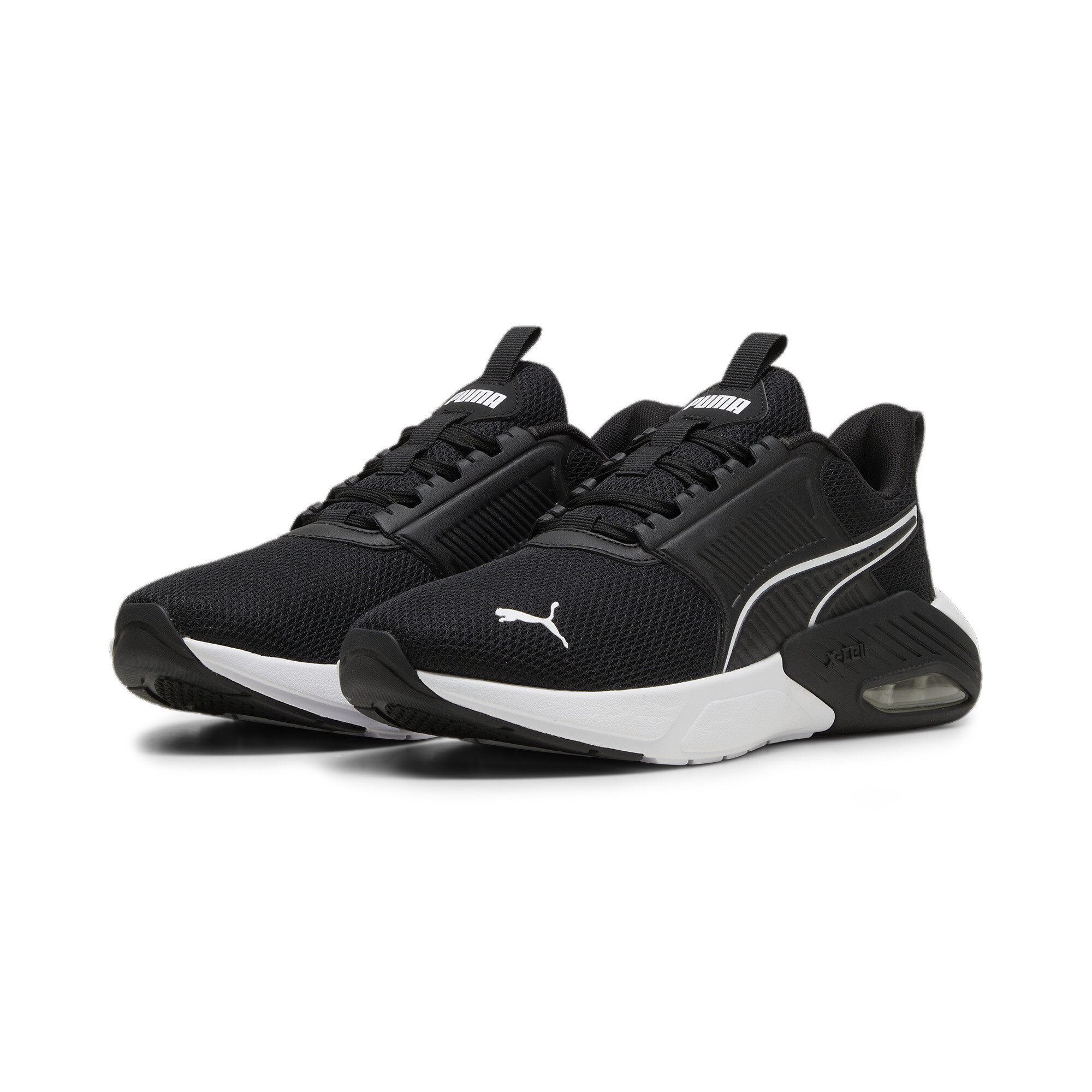 Sneaker PUMA "X-CELL NOVA FS", Herren, Gr. 44,5, schwarz-weiß (puma schwarz, puma weiß), Textil, unifarben, Schuhe Sneaker