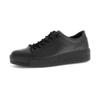 Slip-On Sneaker GABOR, Damen, Gr. 38, schwarz, Leder, unifarben, sportlich, Schuhe, Freizeitschuh, Halbschuh, Schnürschuh, elastische Schnürsenkel