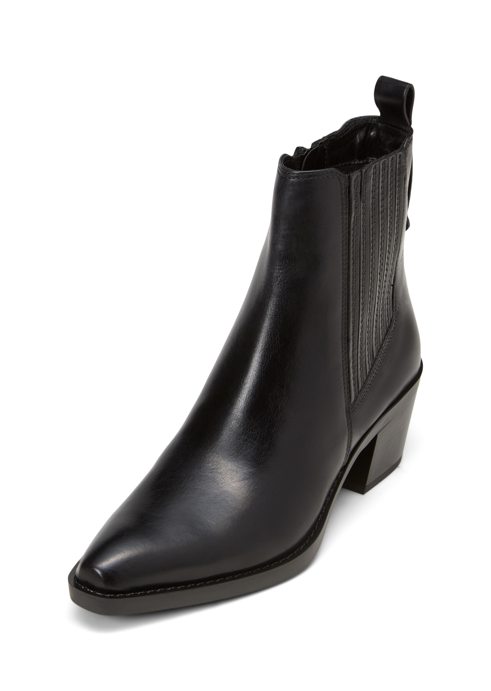 Chelseaboots MARC O'POLO "mit Innenzipper", Damen, Gr. 39, schwarz, Obermaterial: 100% Leder (Rind), Schuhe