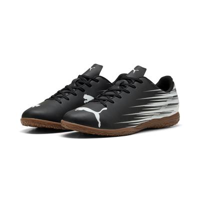 Fußballschuh PUMA "ATTACANTO II IT", Gr. 46, schwarz-weiß (puma schwarz, puma weiß), Synthetik, bedruckt, sportlich, Schuhe, für Halle und Straße Image