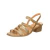 Riemchensandale THINK "Think Sandalen Nappaleder", Damen, Gr. 41, beige (sand), Nappaleder, elegant, Schuhe