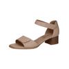 Riemchensandale CAPRICE "Caprice Sandalen Nappaleder", Damen, Gr. 39, weiß (sanftes weiß), Nappaleder, casual, Schuhe