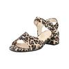 Riemchensandale GABOR COMFORT "Gabor Comfort Sandalen Veloursleder", Damen, Gr. 38, braun (leopard), Veloursleder, casual, Schuhe