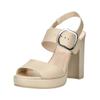 High-Heel-Sandalette NERO GIARDINI "Nero Giardini Sandalen Leder", Damen, Gr. 38, beige, Leder, elegant, Schuhe