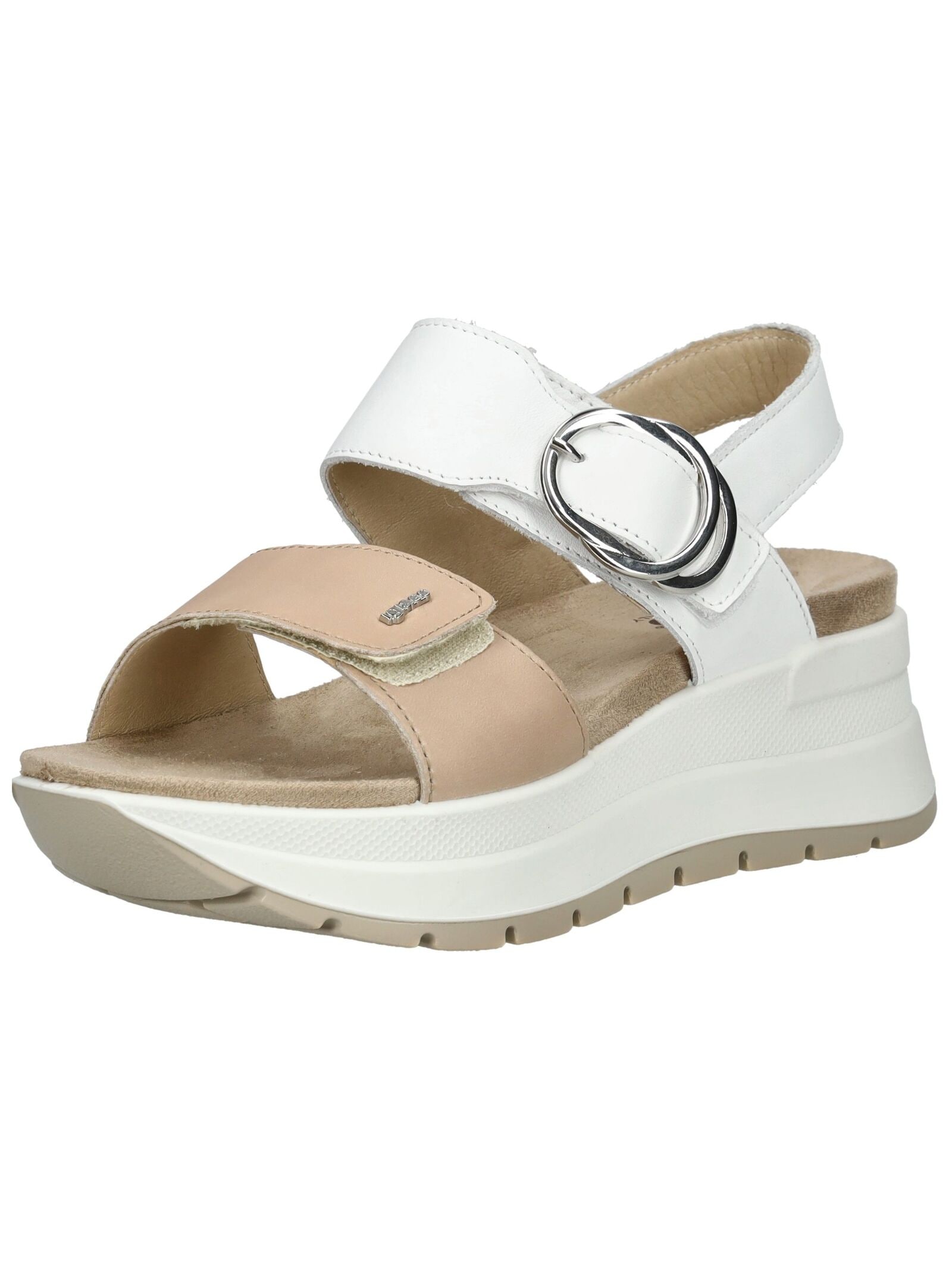 Keilsandalette IGI & CO "IGI & CO Sandalen Leder", Damen, Gr. 39, weiß, Leder, Schuhe