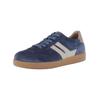 Sneaker GABOR "Gabor Sneaker Leder", Damen, Gr. 38,5, blau (blau, beige), Leder, casual, Schuhe