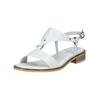 Riemchensandale NERO GIARDINI "Nero Giardini Sandalen Leder", Damen, Gr. 37, weiß, Leder, casual, Schuhe