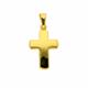 Kreuzkette ADELIA´S "Halskette - Kreuzkette mit Kreuz Anhänger aus 585 Gold", gold, Halsketten, Damen, Gelbgold 585-Gold, Gelbgold 585, Gold, Schmuckset mit bis 45 cm stufenlos verstellbarer 925 Silber Halskette
