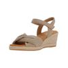 Keilsandalette GABOR COMFORT "Gabor Comfort Sandalen Veloursleder", Damen, Gr. 36, beige, Veloursleder, casual, Schuhe