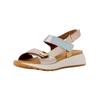 Keilsandalette GABOR "Gabor Sandalen Nappaleder", Damen, Gr. 40, puder, Nappaleder, casual, Schuhe