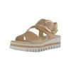 Keilsandalette GABOR "Gabor Sandalen Leder", Damen, Gr. 40,5, braun (caramel), Leder, casual, Schuhe