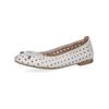 Ballerina CAPRICE "Caprice Ballerinas Nappaleder", Damen, Gr. 37, weiß, Nappaleder, casual, Schuhe
