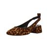 Slingpumps STEVE MADDEN "STEVE MADDEN Pumps Leder", Damen, Gr. 39, braun (leopard), Leder, casual, Schuhe