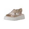 Keilsandalette GABOR "Gabor Sandalen Leder", Damen, Gr. 40,5, puder, Leder, casual, Schuhe